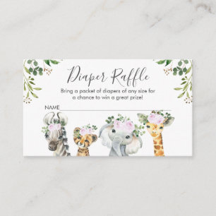 Informações Lilac Safari Animais de Fralda Cartão de Raffle In