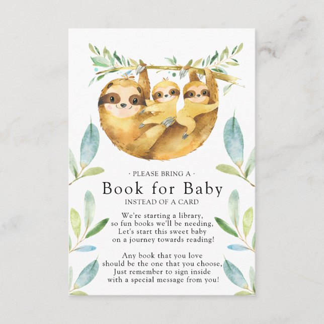 Informações Livro para cartão de bebê para Chás de Bebê dos Gê (Frente)