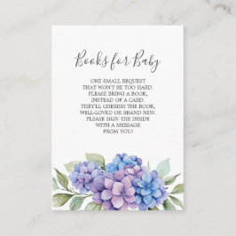 Informações Livros Blue Hydrangea para Cartão de Chá de Bebê
