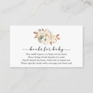 Informações Livros de Abóbora de Outono para Cartão de Inserçã