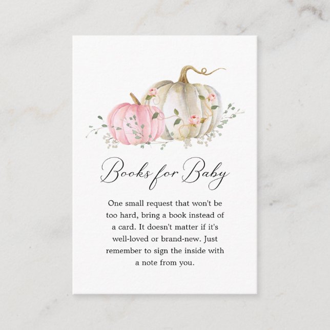 Informações Livros de Abóbora Menina para Cartão de Gabinete d (Frente)