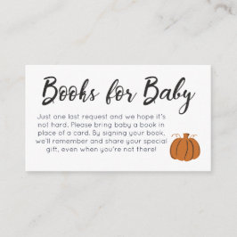 Informações Livros de Abóbora para Cartão de Gabinete de Bebê