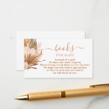 Livros de Boho Terracotta para Cartão de Bebê