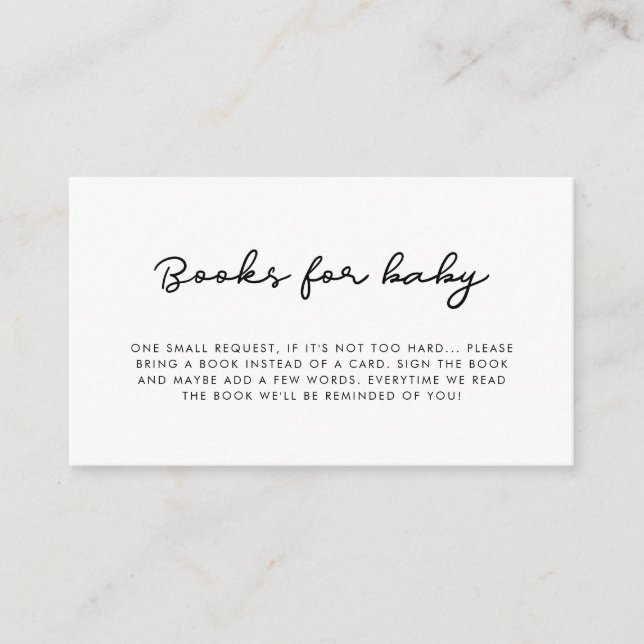 Informações Livros de Chá de fraldas Simples para o Cartão de  (Frente)