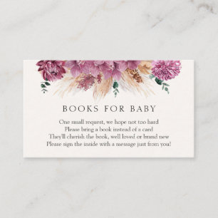 Informações Livros de Grass de Boho Pampas para Cartão de Inse