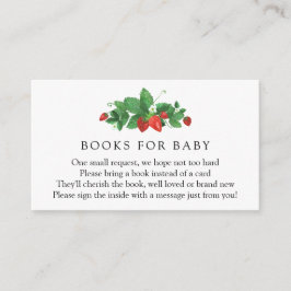 Informações Livros de Morangos para Cartão de Recepção