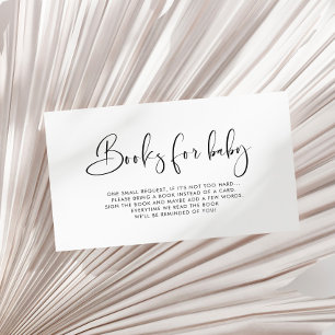 Informações Livros Elegantes e Modernos para cartão de bebê