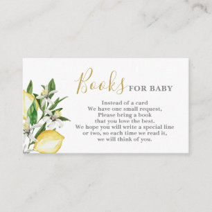 Informações Livros Florais de Lemons para Cartão de Bebê