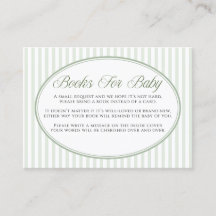 Livros Oval Verde para Cartão de Bebê