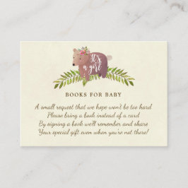 Informações livros para bebê, pedido de cartão de urso bonitin