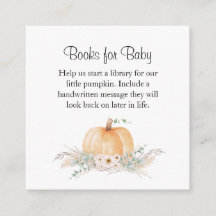 Livros para Cartão de Bebê Inserir Tema de Pumpkin