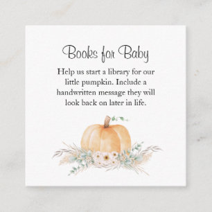 Informações Livros para Cartão de Bebê Inserir Tema de Pumpkin