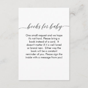 Informações Livros Para Cartão De Bebê Simples Moderno E Minim