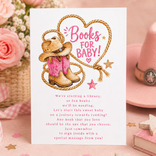 Informações Livros Rosa de Cowgirl para Cartão de Bebê