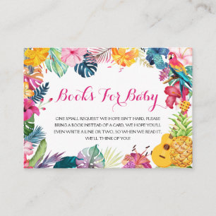 Informações Livros tropicais de Luau para cartão de gabinete p