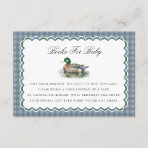 Informações Mallard Duck caçando Gingham Livros para Cartão de