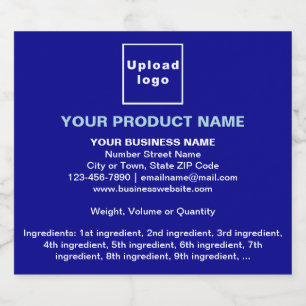 Informações mínimas sobre o produto em azul