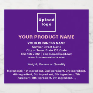Informações mínimas sobre o produto em roxo