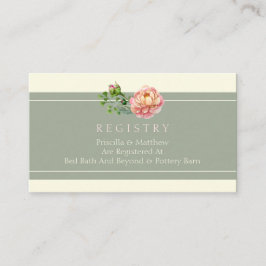 Informações Modern Vintage, Cartão de Registro de Casamento Fl