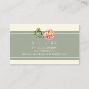 Informações Modern Vintage, Cartão de Registro de Casamento Fl