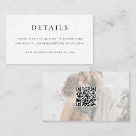 Informações Moderno Cartão de Casamento Mini Código QR Elegant