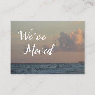 Informações Nós nos mudamos para a praia, cartão de gabinete d