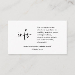 Informações Nossos detalhes de casamento, site, RSVP, Cartão d