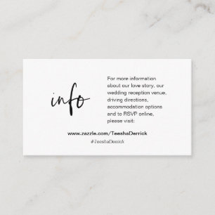 Informações Nossos detalhes de casamento, site, RSVP, Cartão d