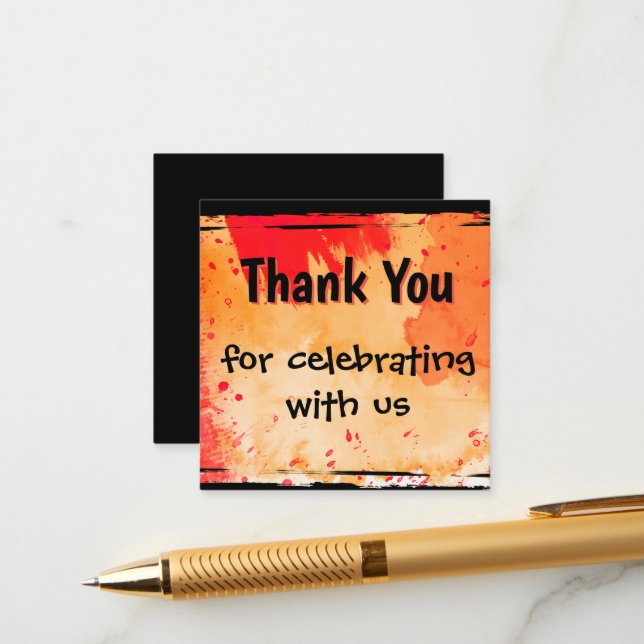 Informações Obrigado Cartão de Gabinete (Frente/Verso In Situ)