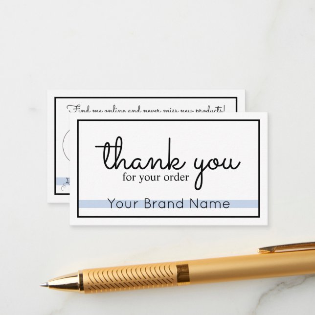 Informações Obrigado Pelo Seu Cartão De Enclosure (Frente/Verso In Situ)