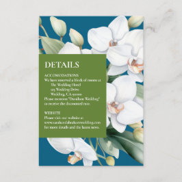 Informações Orquídeas Brancas Cartão de Enclausuramento com De