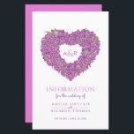 Informações para convidados do casamento com coraç<br><div class="desc">Folheto de informações do casamento com monograma em buquê de tulipas em forma de coração. Belo folheto de informações de casamento ideal para ajudar seus convidados a entender como chegar ao destino do casamento e ver o cronograma, informações de acomodação e detalhes da hashtag das redes sociais no dia do...</div>