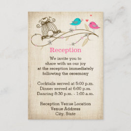 Informações Pássaros Caprichosos Enamorados Cartão de Enclausu