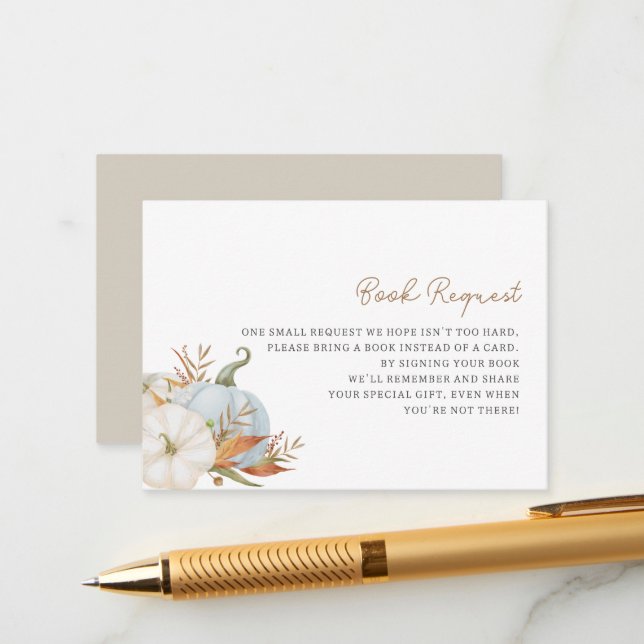 Informações Pequenos livros de abóbora para cartão de gabinete (Frente/Verso In Situ)