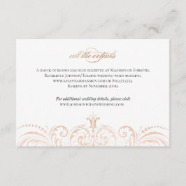 Informações Rosa Gold Foil (Faux) Inserir Detalhes Cartão De C