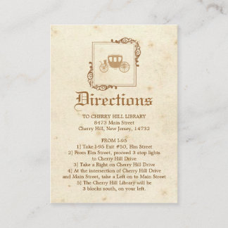 Informações Royal Storybook - Cartão de Direção