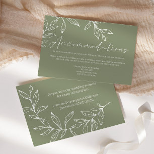 Informações Sage Boho Green Flowers - Cartão de Casamento