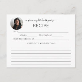 Informações Seu Cartão de Receita Personalizado de Foto