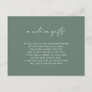 Informações Simples cartão de gabinete de boas intenções de