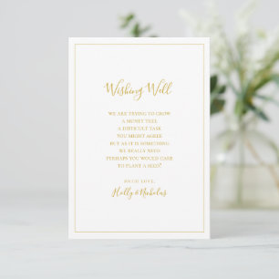 Informações Simples Natal Elegante Cartão branco de wishing