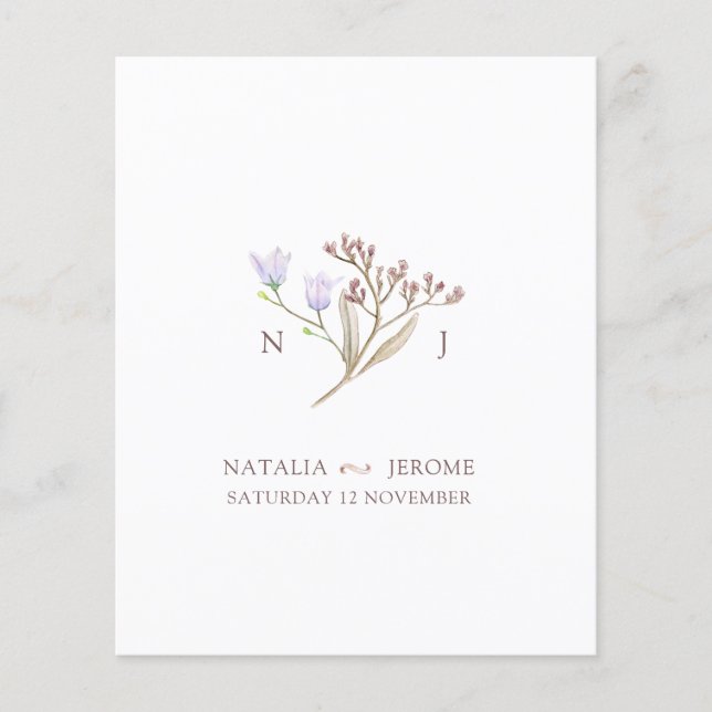 Informações simples sobre convidado de casamento o (Frente)