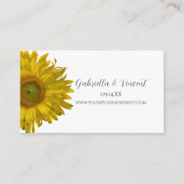 Informações Site de Casamento de Girassol Cartão de visita