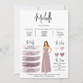 Informações sobre Bridesmaid Cartão de identidade 