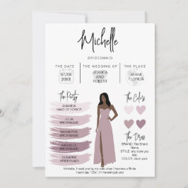 Informações sobre Bridesmaid Cartão de identidade 