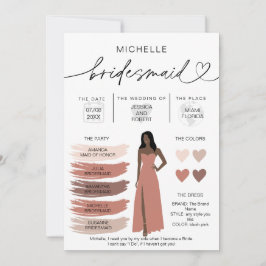 Informações sobre Bridesmaid Cartão de identidade 