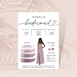 Informações sobre Bridesmaid Cartão de identidade 