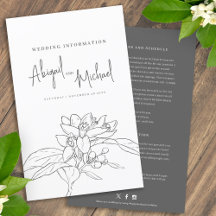 Informações sobre convidados de casamento da flor 
