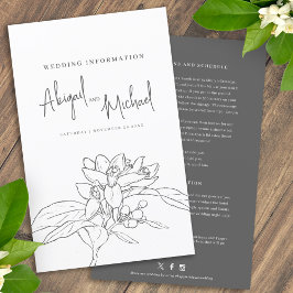 Informações sobre convidados de casamento da flor 