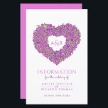 Informações sobre convidados de casamento de tulip<br><div class="desc">Folha de informações do convidado de casamento do buquê de Tulip Heart Monograma. Belo folheto de informações de casamento, ideal para ajudar seu convidado a entender como chegar ao destino do casamento e ver o cronograma, informações de acomodação e detalhes da hashtag nas redes sociais no dia do casamento. Personalize...</div>