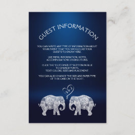 Informações TONELADAS DE Casal AMOR/Elefante Inserir Cartão